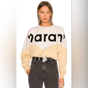 Isabel Marant Etoile Houston Sweatshirt in Light Yellow